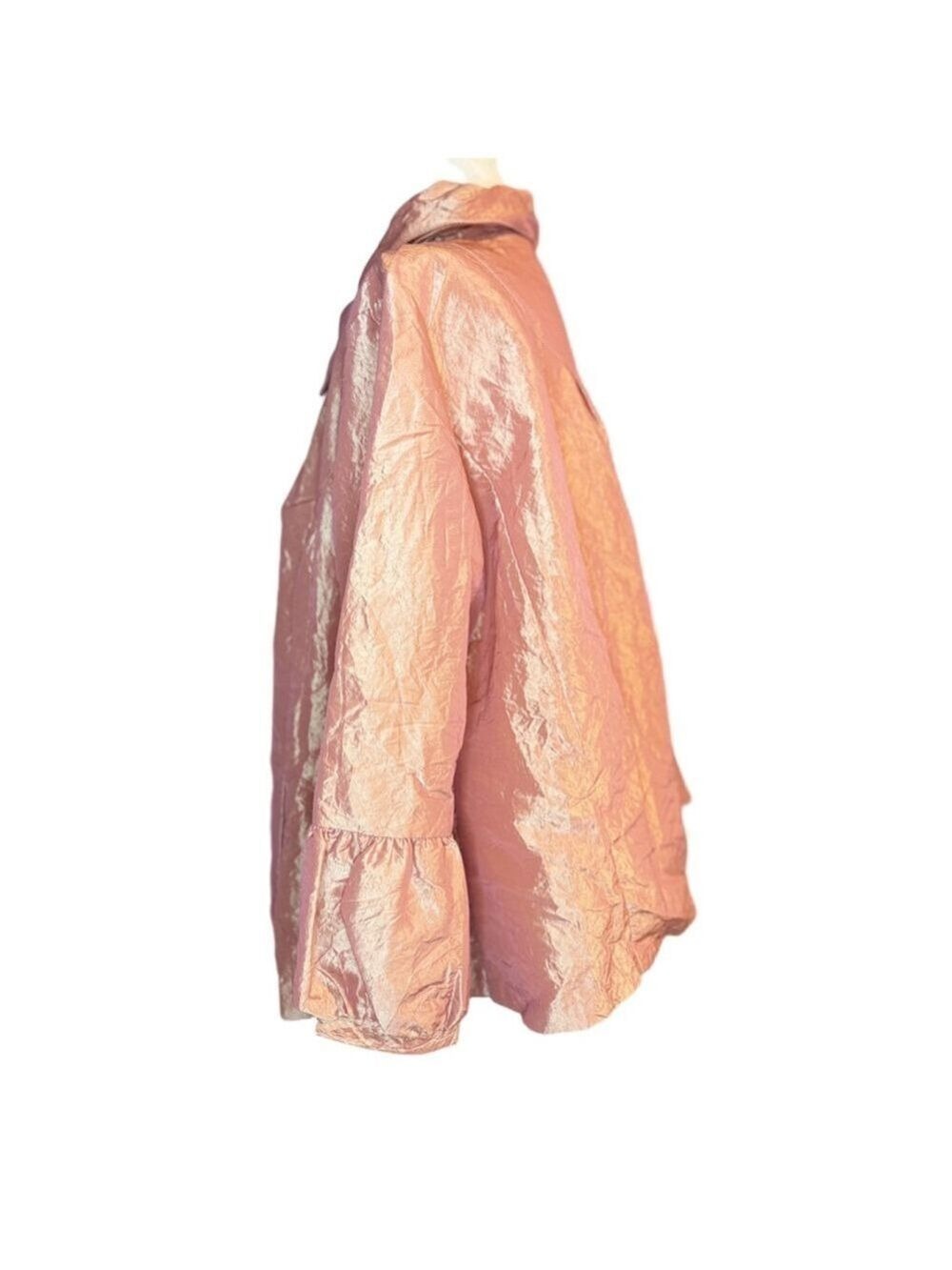 A. B. Lambdin jacket size 2X orange ruffles USA big buttons - Picture 5 of 12